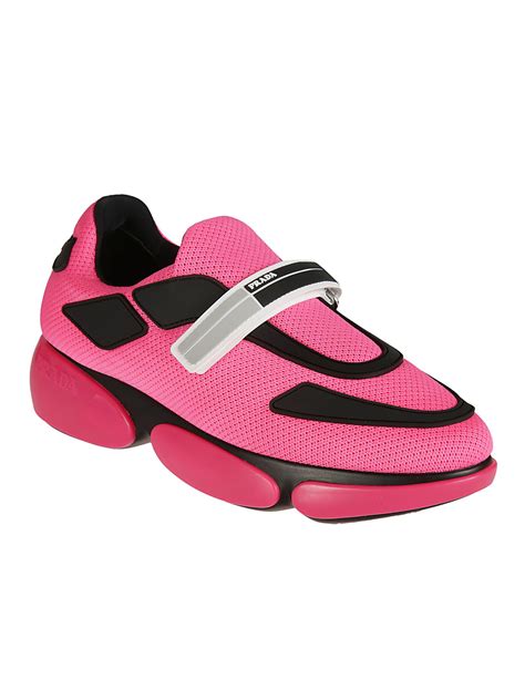 prada sneakers pink and black|pink and white prada sneakers.